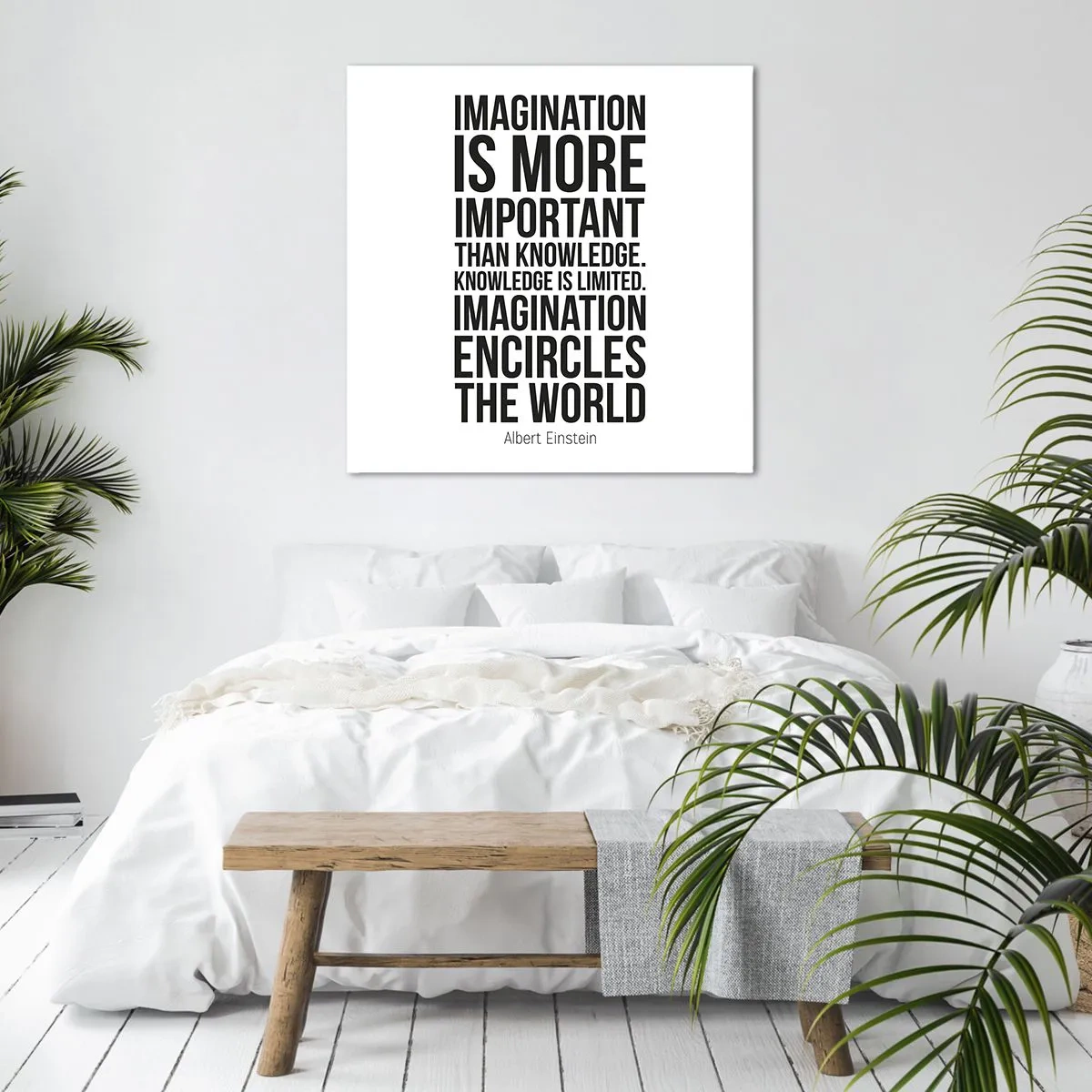 Vászonkép - Einstein a képzelet erejéről - 50x50 cm