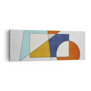 Vászonkép - Absztrakció: modernista szórakozás - 140x50 cm