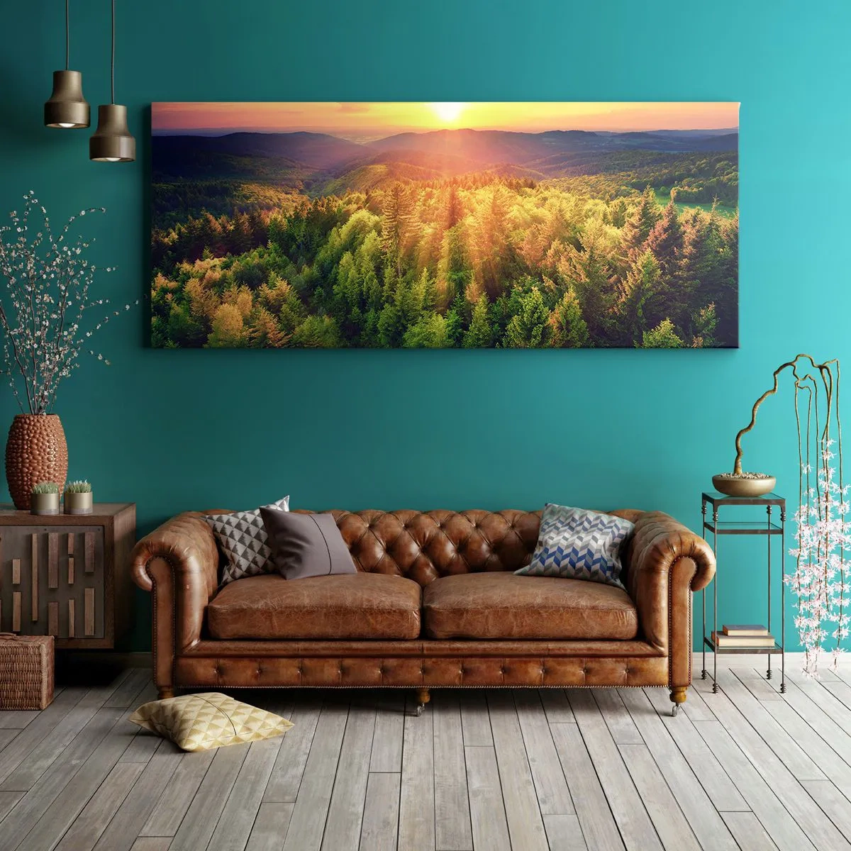 Vászonkép - Hegytetők és csúcsok - 100x40 cm