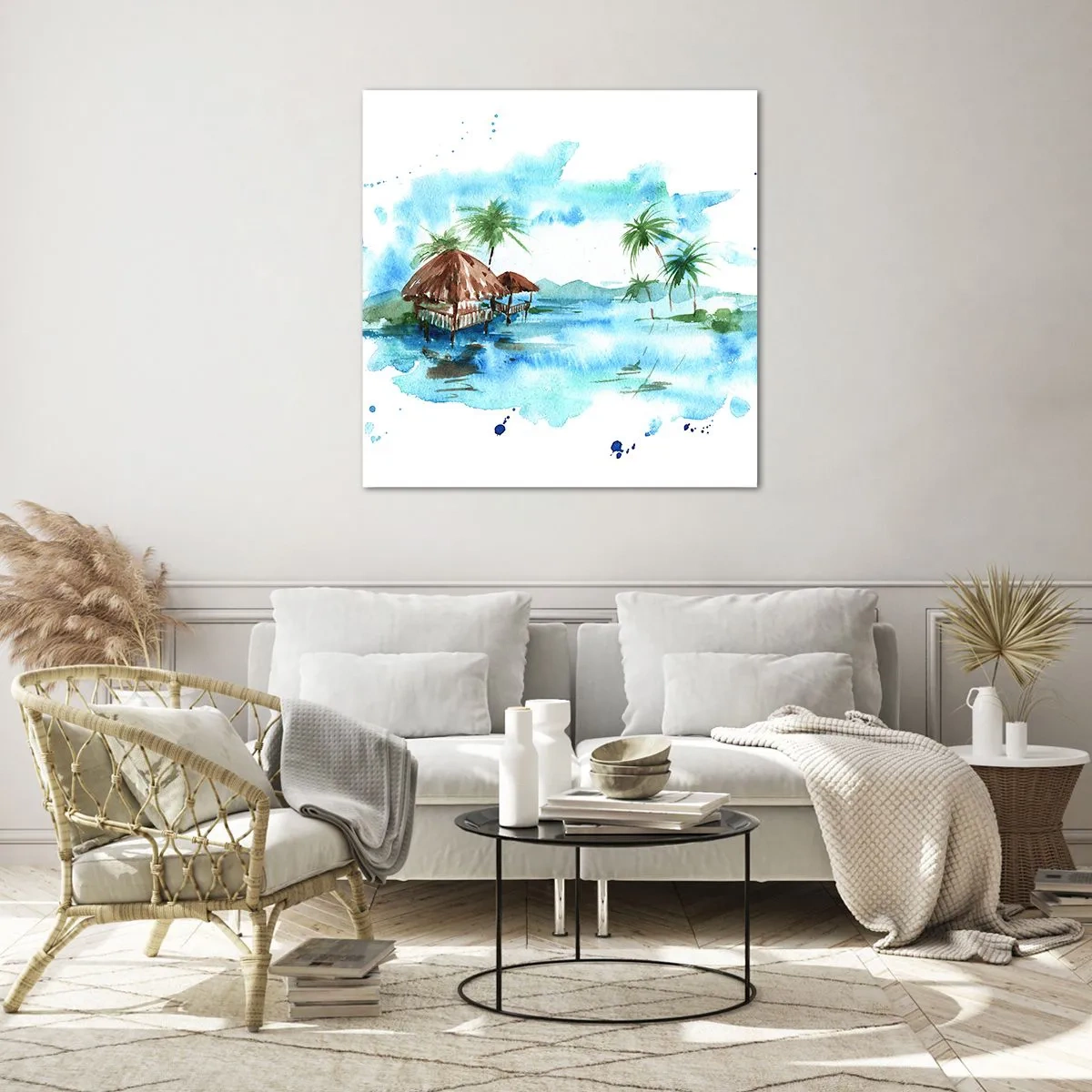 Üveg kép - Valahol a Csendes-óceánon - 60x60 cm