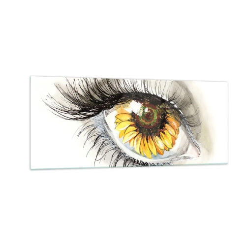 Üveg kép - Tekintet forró mint a nyár - 100x40 cm