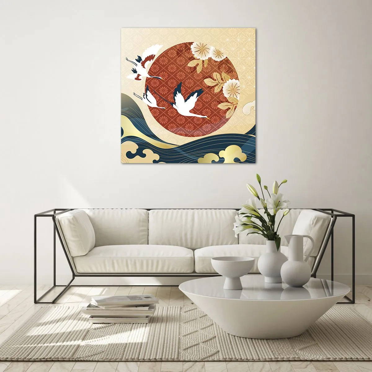 Üveg kép - Japán mese - 30x30 cm