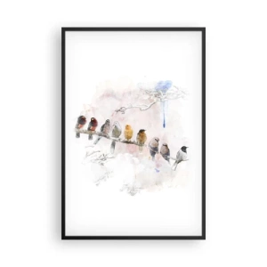 Poszter fehér keretben - Szárnyas találkozó - 61x91 cm