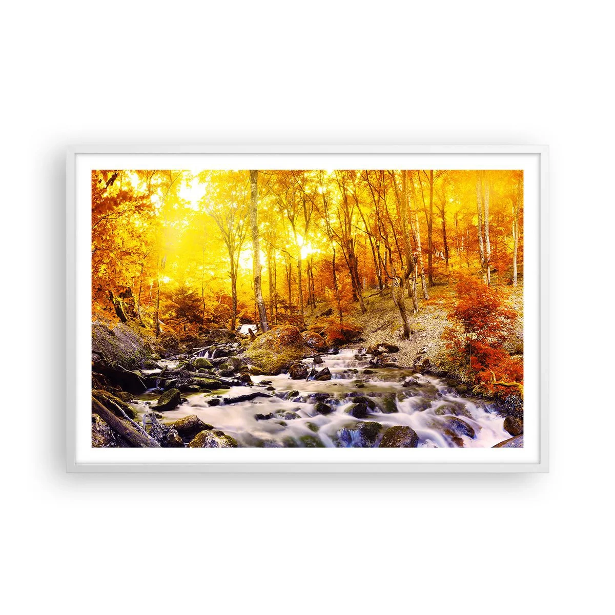 Poszter fekete keretben - Kövek aranyba és platinába - 91x61 cm