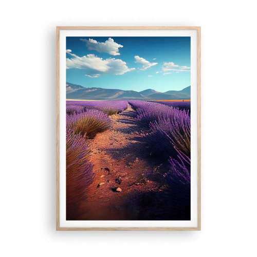 Poszter világos tölgy keretben - Illatos mezők - 70x100 cm