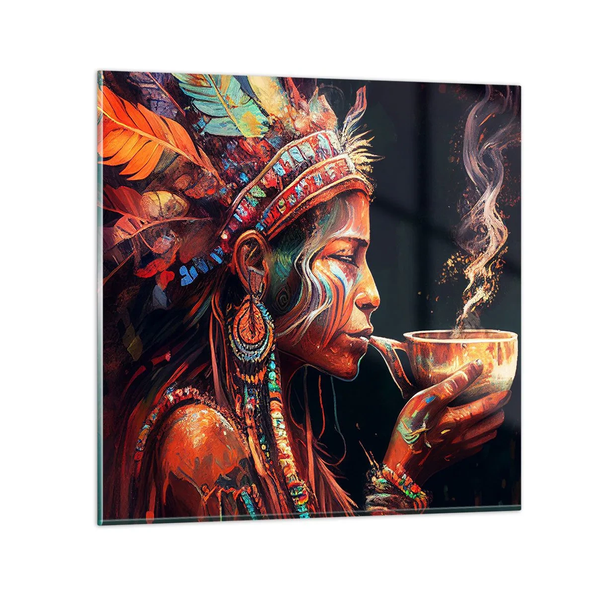 Üveg kép - Egy varázslatos rituálé - 50x50 cm