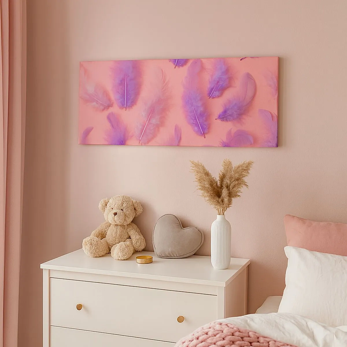 Vászonkép - A vágy lila madara - 100x40 cm