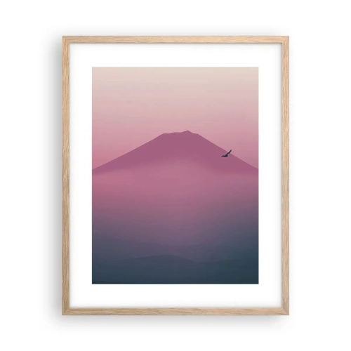 Poszter világos tölgy keretben - Vándorok a felhők felett - 40x50 cm