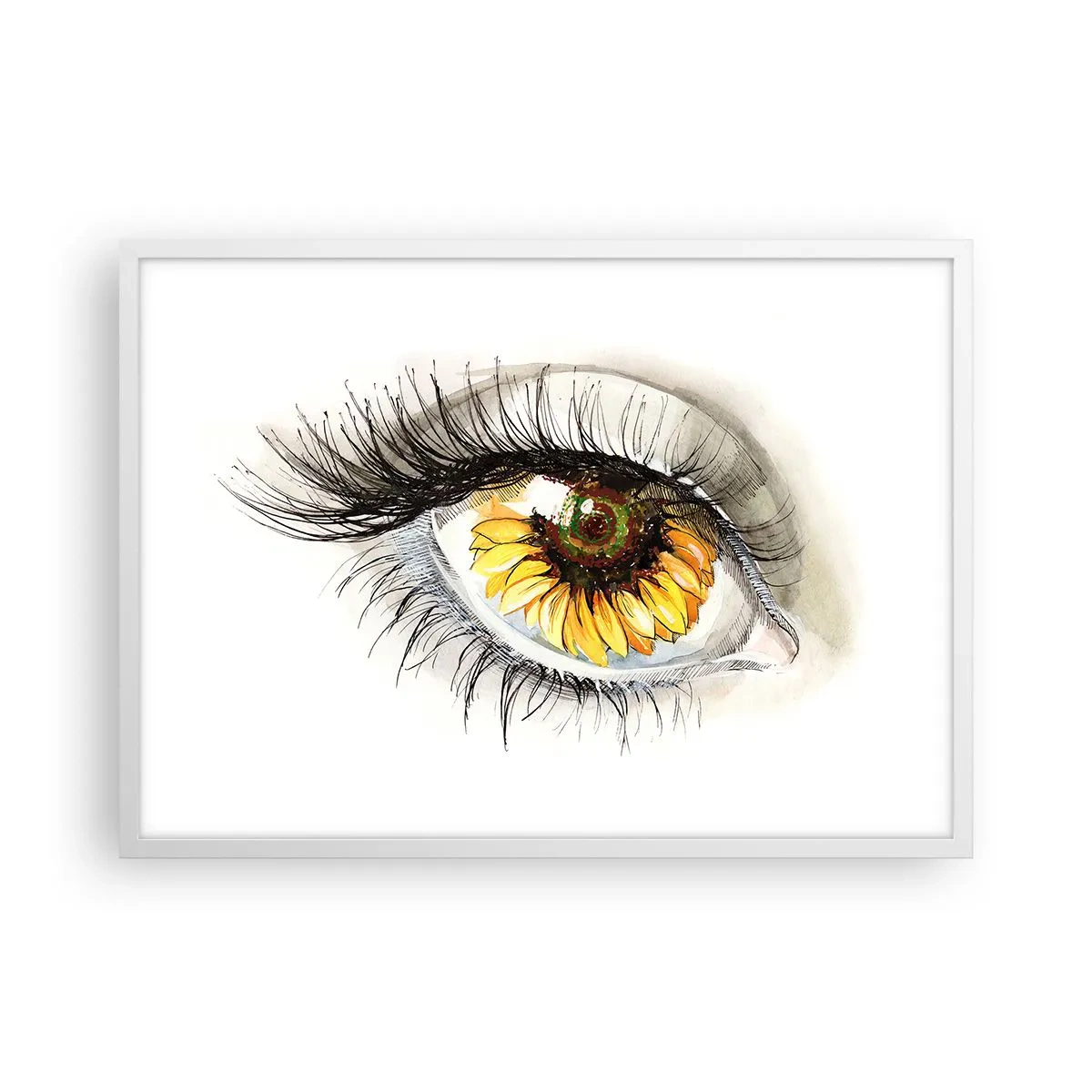 Poszter fekete keretben - Tekintet forró mint a nyár - 70x50 cm