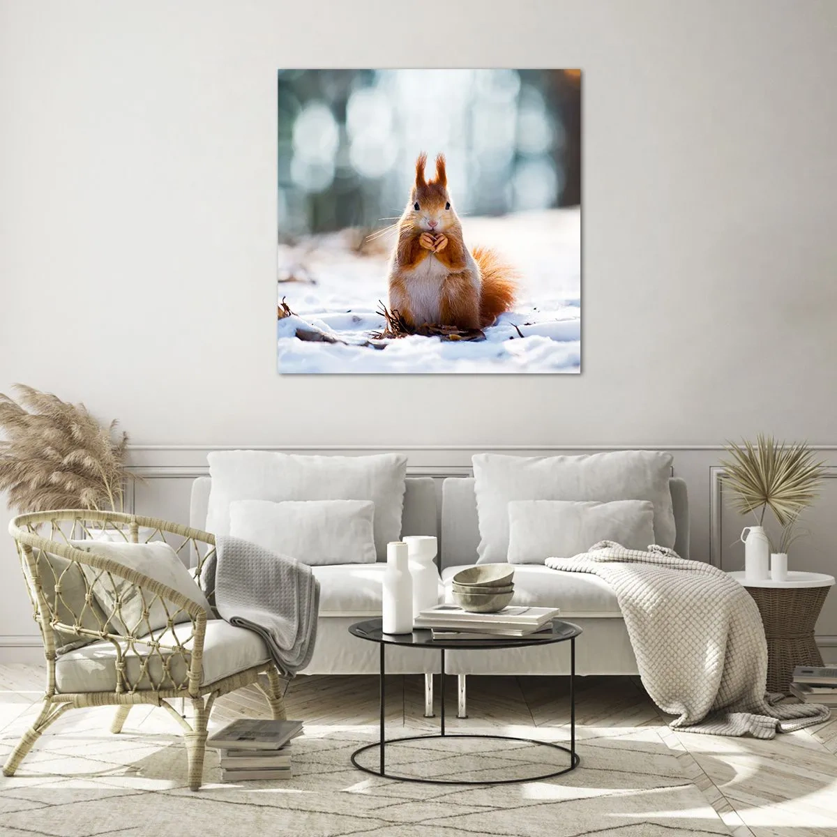 Üveg kép - Mit nézel? - 40x40 cm