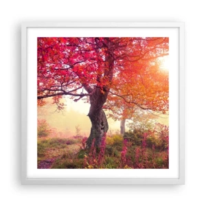 Poszter fekete keretben - Virágzás őrülete - 50x50 cm