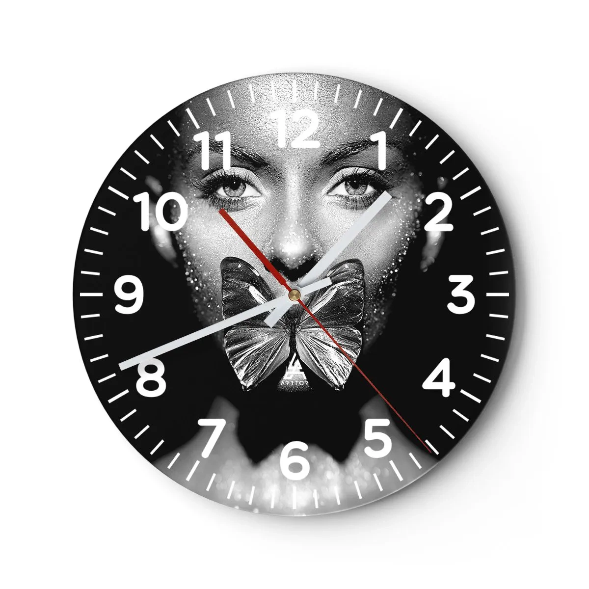 Falióra, Óra - Pillangó csókja - 40x40 cm