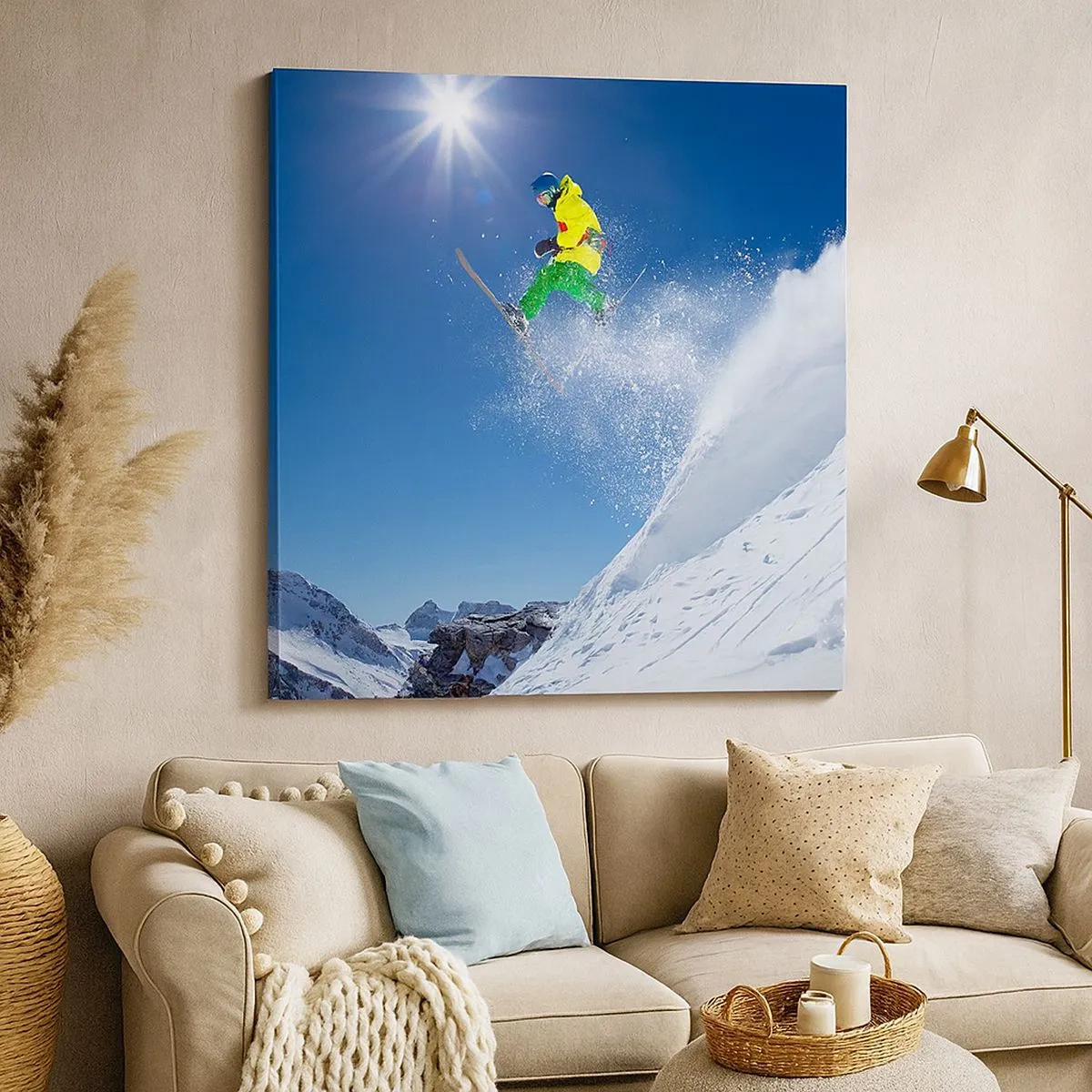 Vászonkép - Tánc a hegyekkel - 30x30 cm