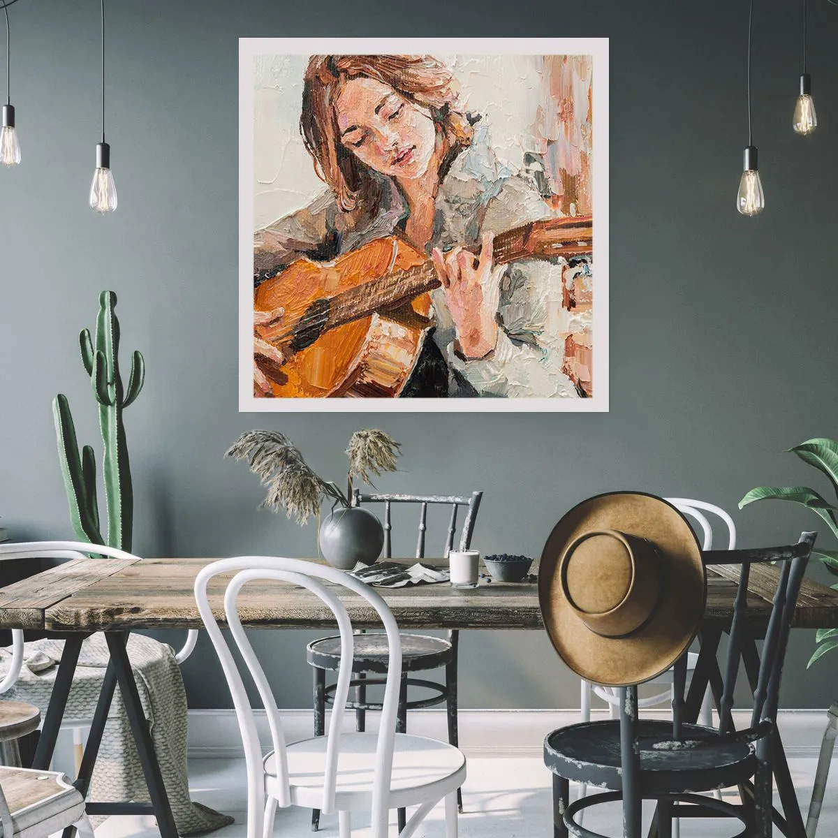 Poszter - Koncert gitárra és egy lány szívére - 40x40 cm