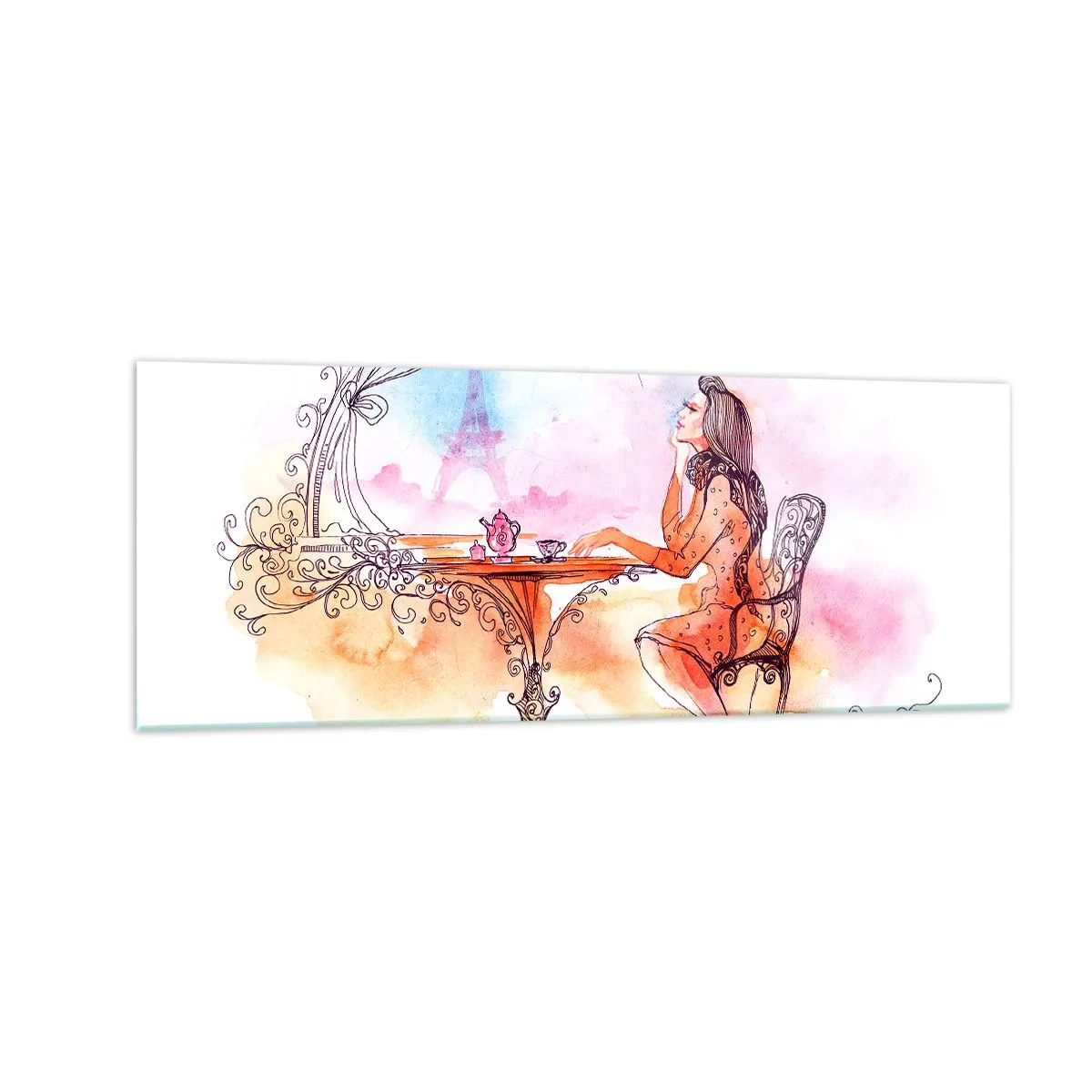 Üveg kép - Párizsi sikk - 140x50 cm