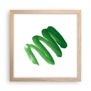Poszter világos tölgy keretben - Egy zöld vicc - 30x30 cm
