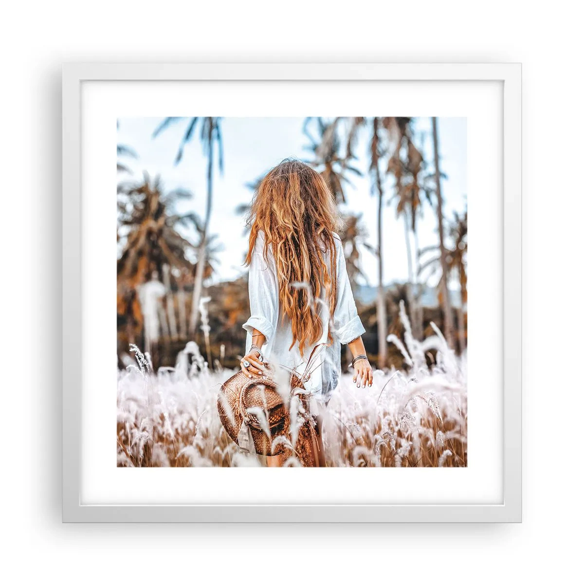 Poszter fekete keretben - Fűbolyhból született - 40x40 cm