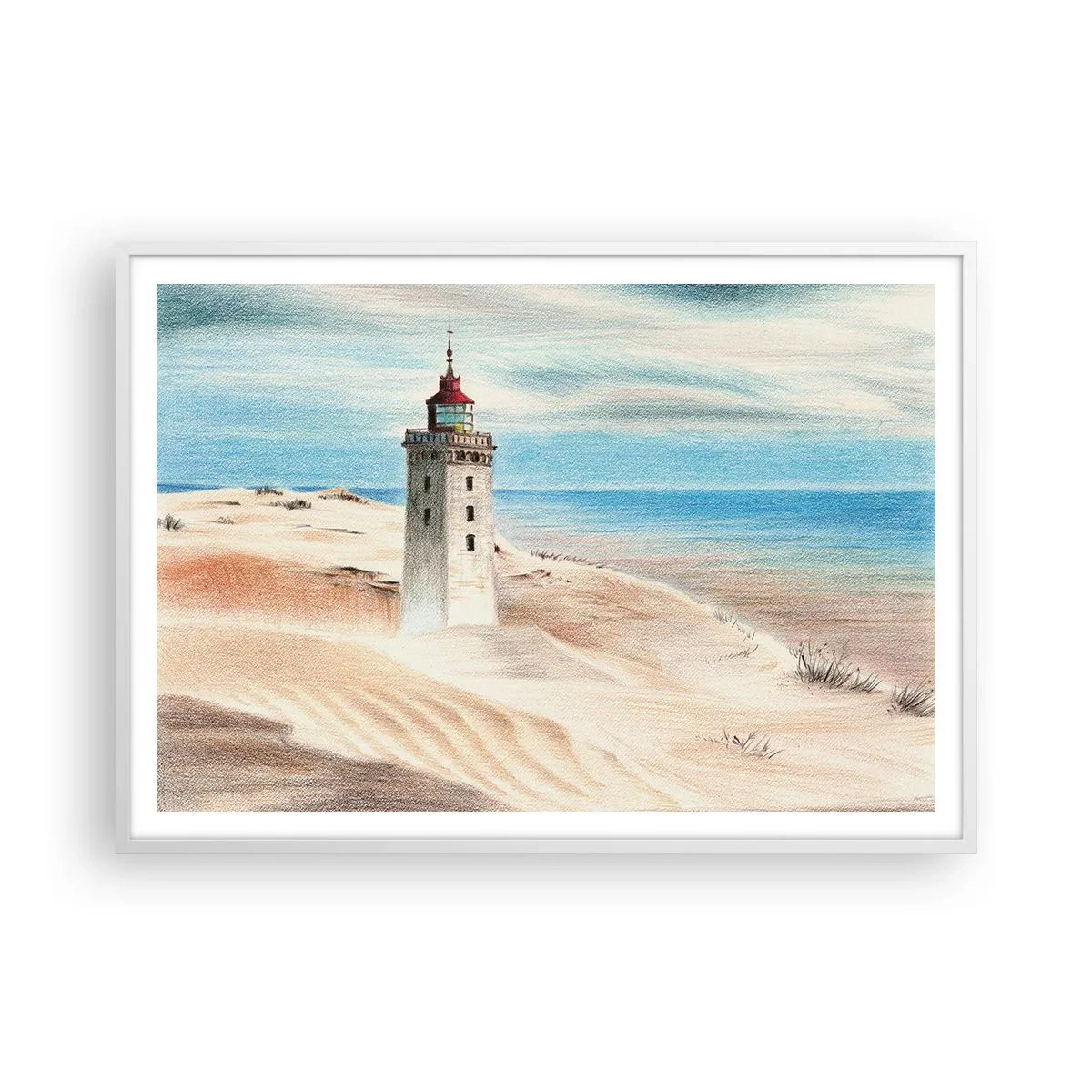 Poszter fekete keretben - Mindig a tengert bámulva - 100x70 cm