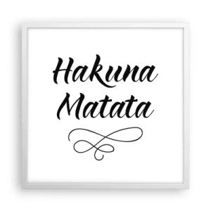 Poszter fekete keretben - A legjobb tanács - 50x50 cm