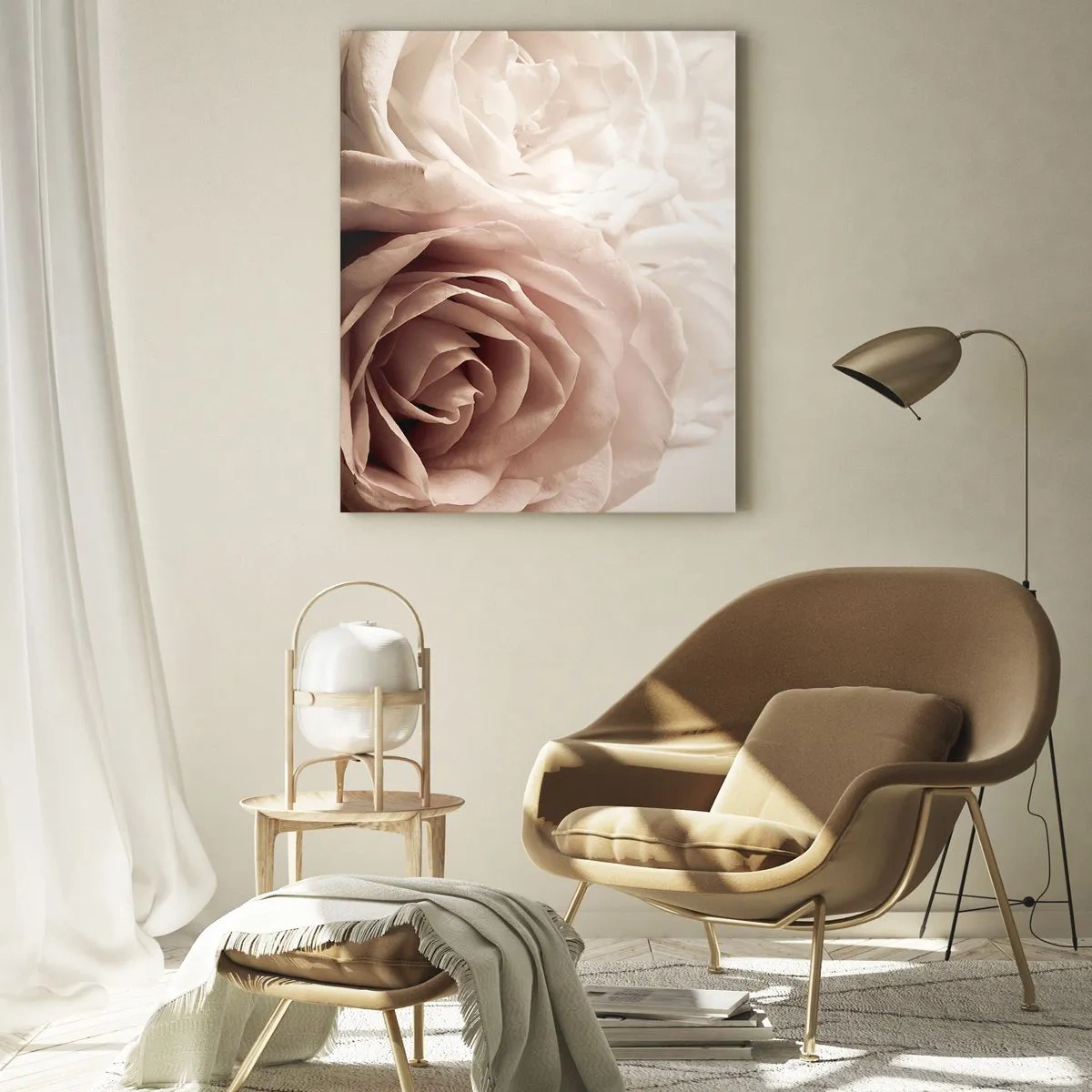 Üveg kép - Egy rózsa szívében - 50x70 cm