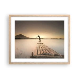 Poszter világos tölgy keretben - Pihenés előtt - 50x40 cm