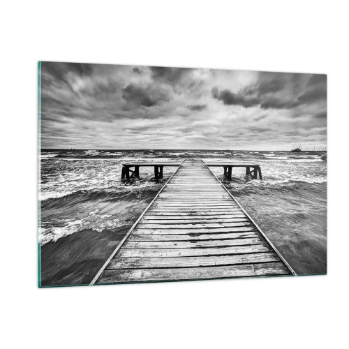 Üveg kép - Várom, hogy elűzze a szél... - 120x80 cm