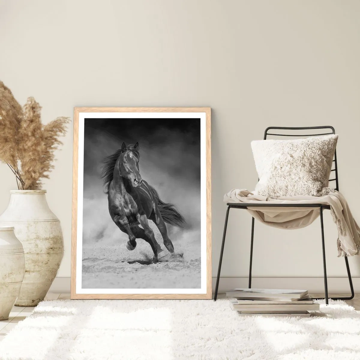 Poszter világos tölgy keretben - Az emírhez méltó - 70x100 cm
