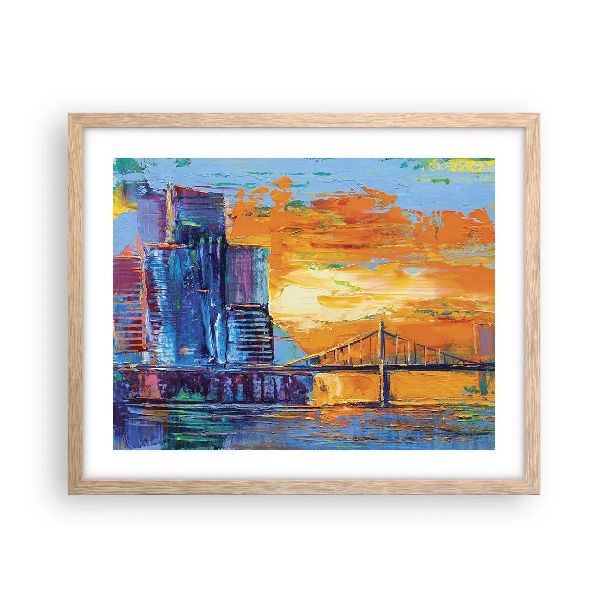 Poszter világos tölgy keretben - Kultúra és természet - 50x40 cm