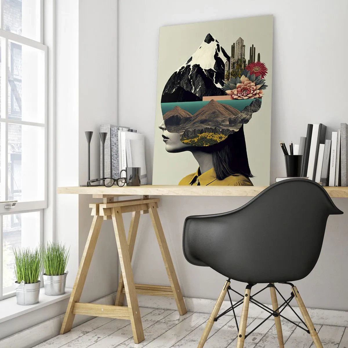 Üveg kép - Nő - mindig rejtély - 50x70 cm