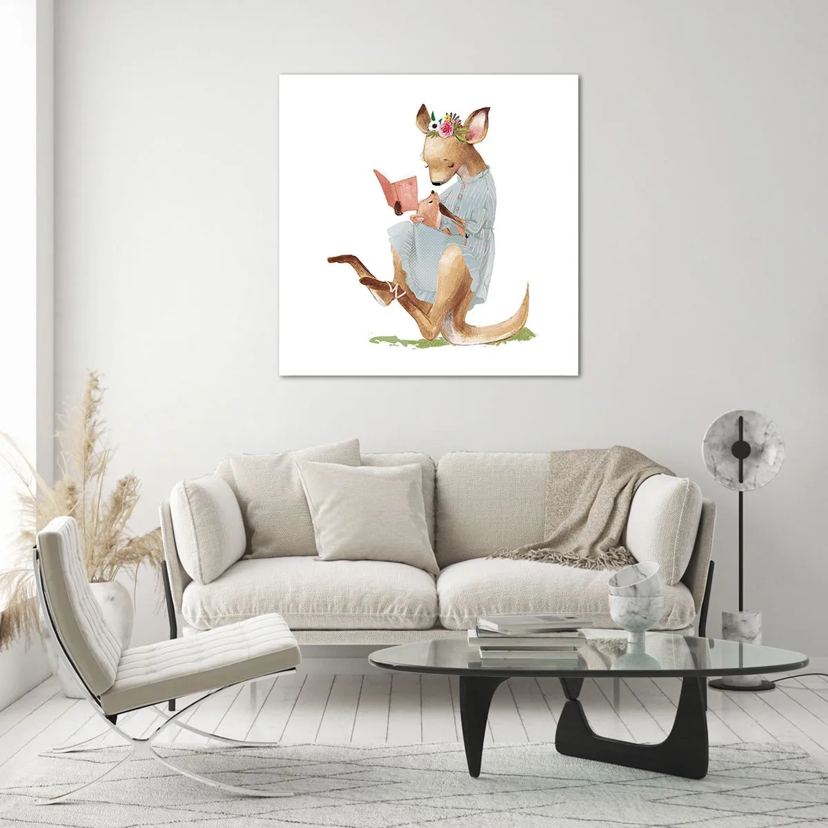 Üveg kép - Olvass nekem anya - 40x40 cm