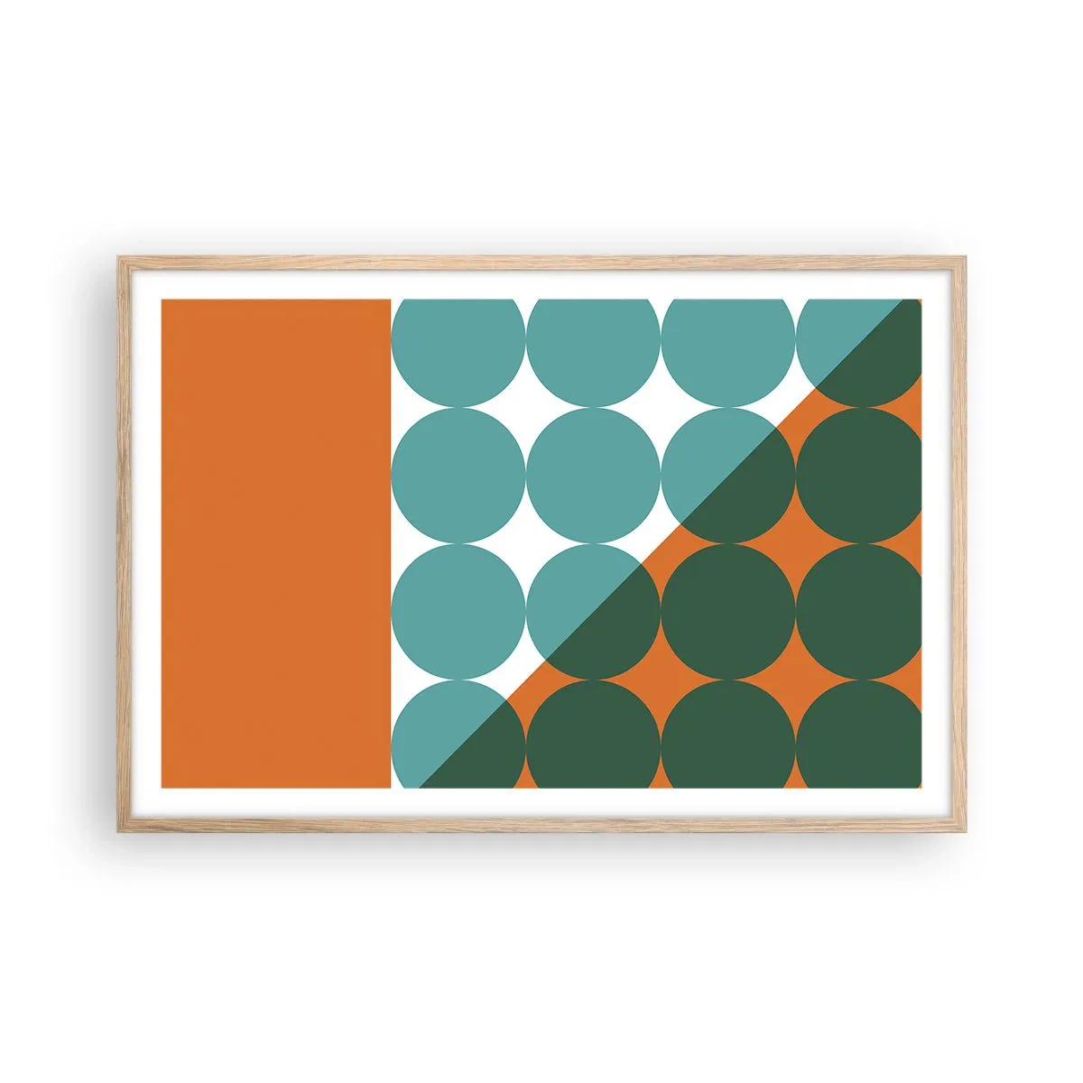 Poszter világos tölgy keretben - Felfelé és átlósan - 91x61 cm