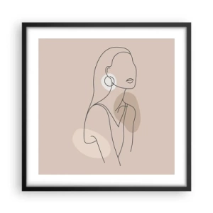 Poszter fehér keretben - Leány ikonja - 50x50 cm