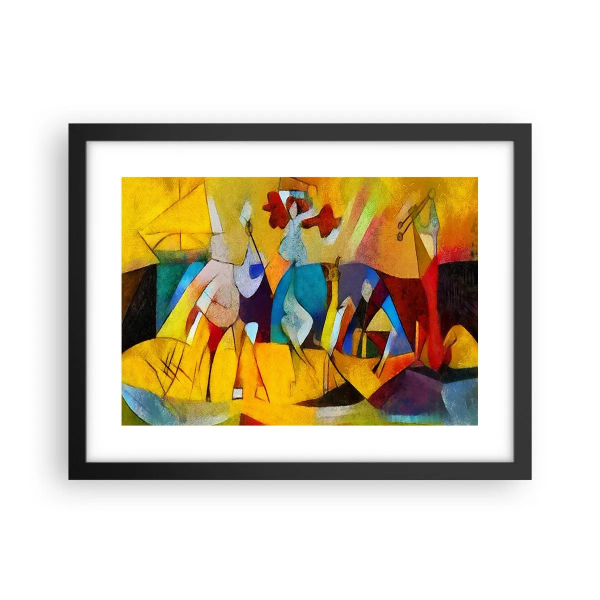 Poszter fehér keretben - Nap - élet - boldogság - 40x30 cm