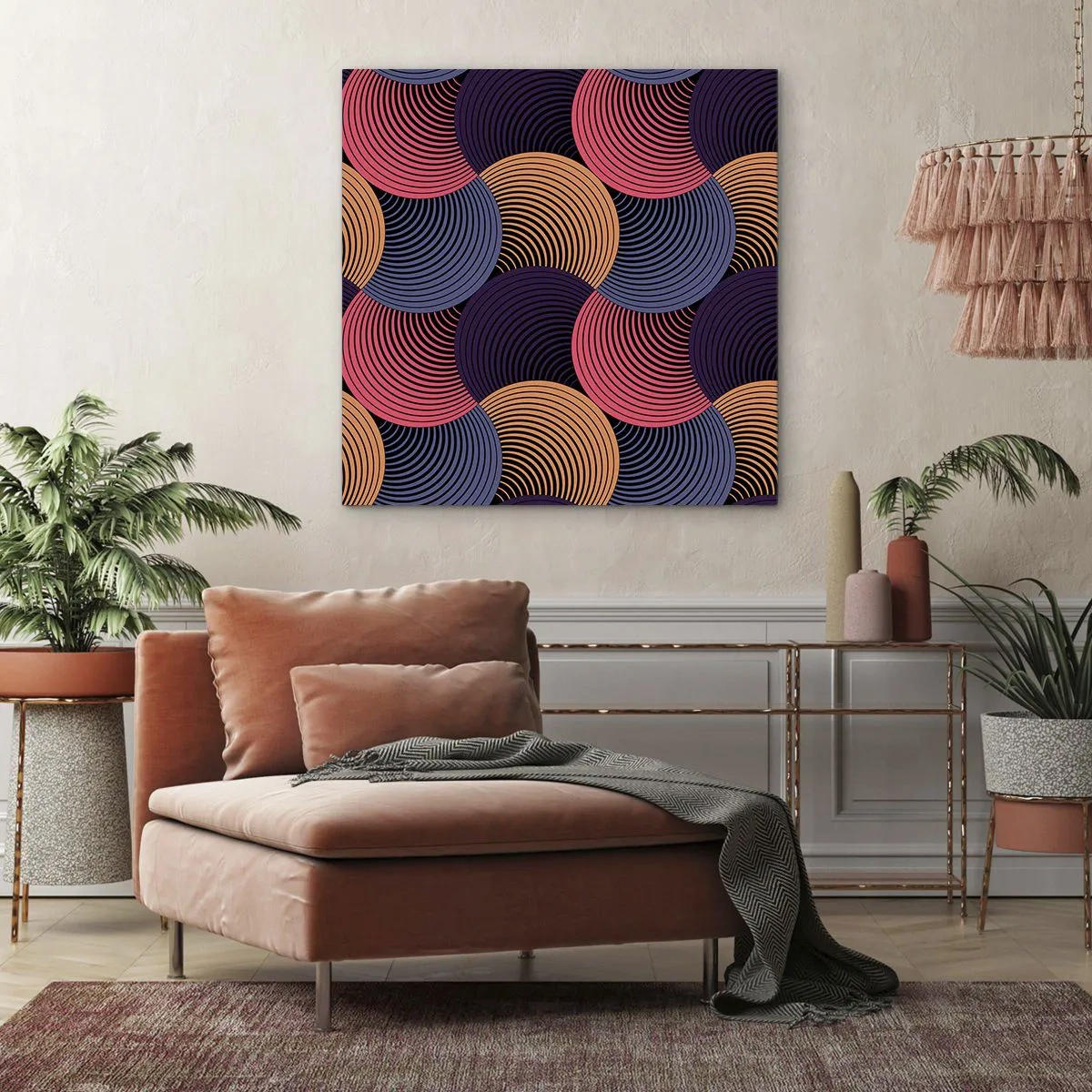 Vászonkép - Körkörös ritmusban - 30x30 cm