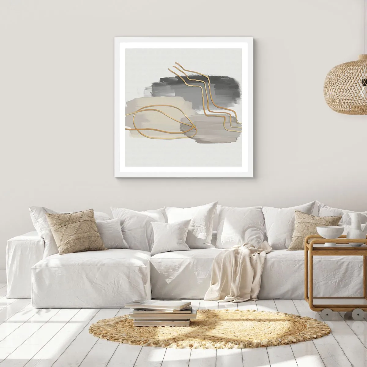 Poszter fekete keretben - Létezés és mozgás - 30x30 cm