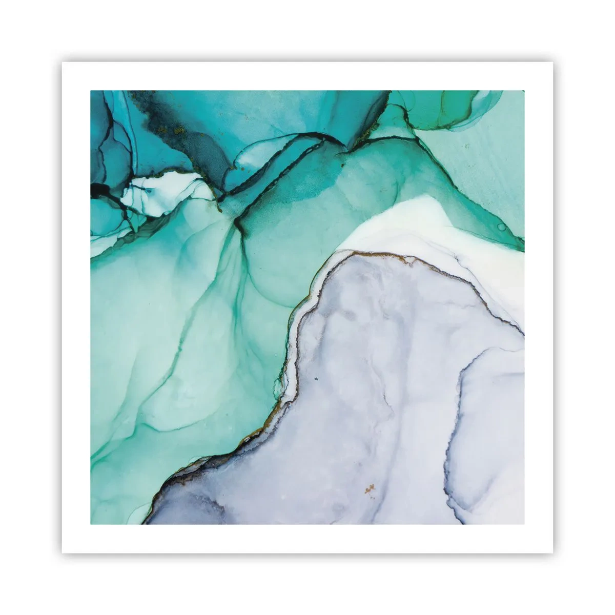 Poszter - Tanulmány türkizben - 60x60 cm