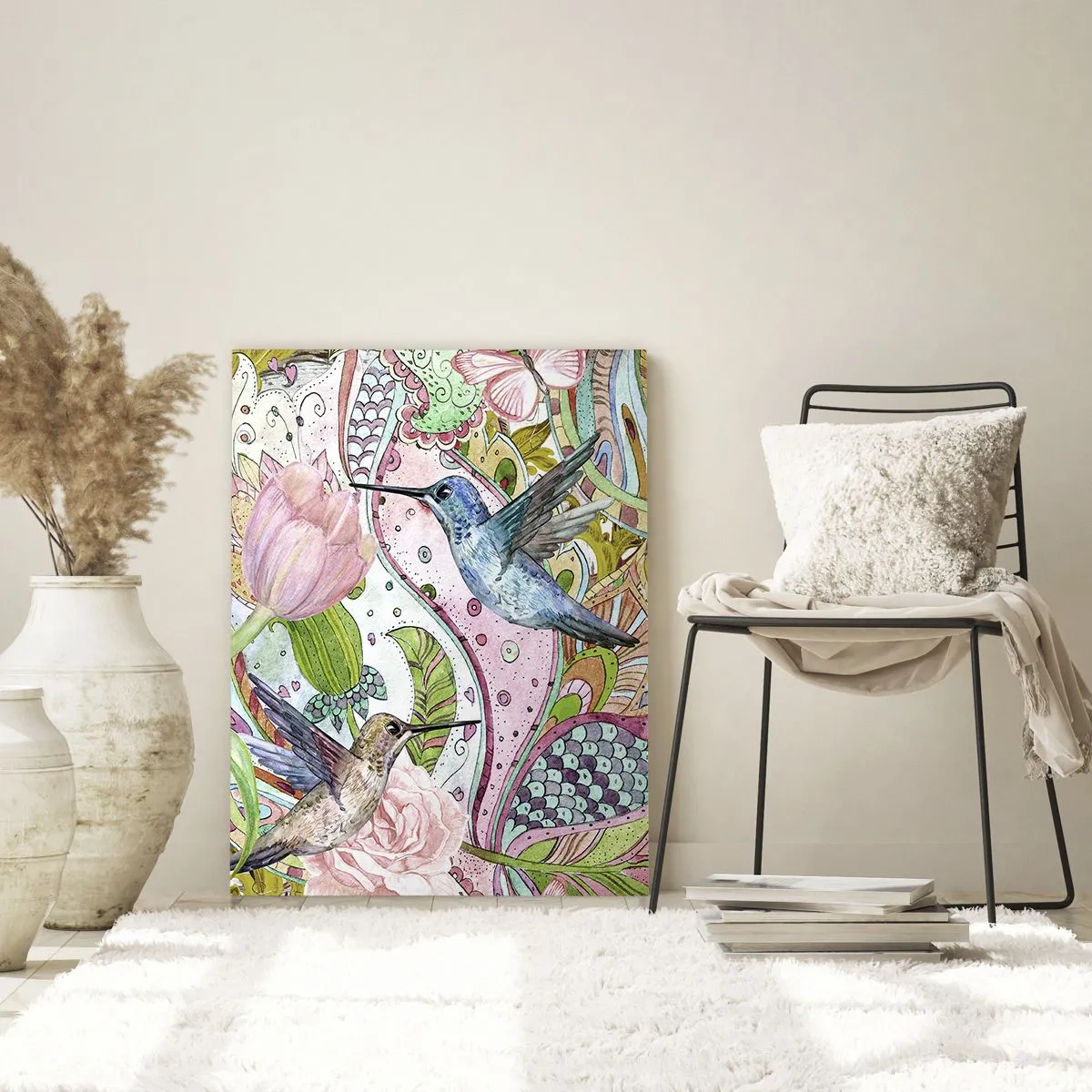 Üveg kép - Szőlőbe gabalyodva - 70x100 cm