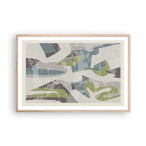 Poszter világos tölgy keretben - Kompozíció üveg mögött - 91x61 cm