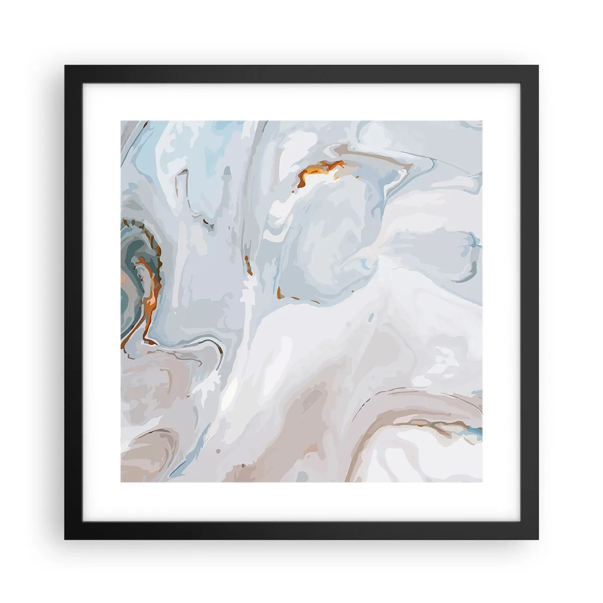 Poszter fehér keretben - Felhabzott fehér - 40x40 cm