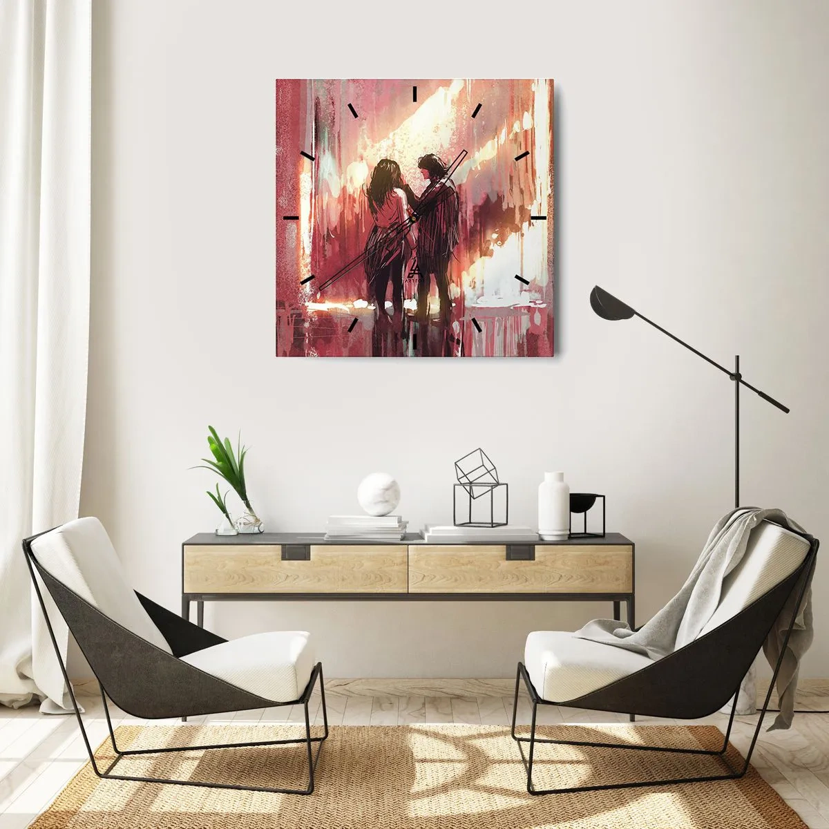 Falióra, Óra - A szerelem örök látványa - 40x40 cm