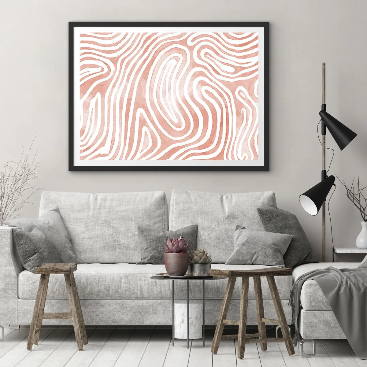 Poszter fehér keretben - Egy korall labirintusban - 70x50 cm