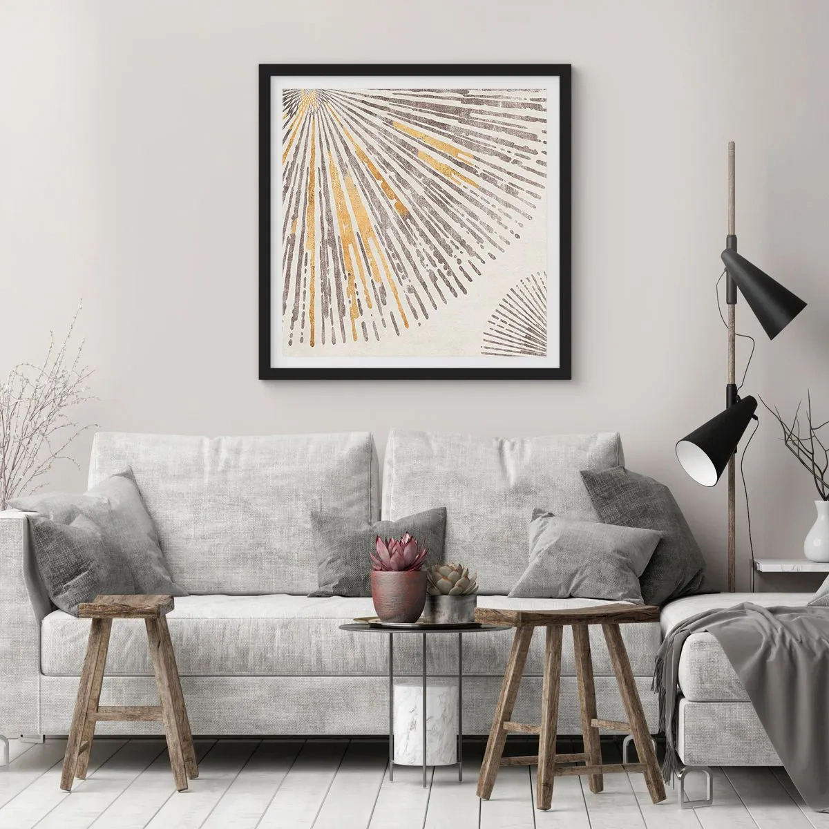 Poszter fehér keretben - A sugár szépsége - 30x30 cm