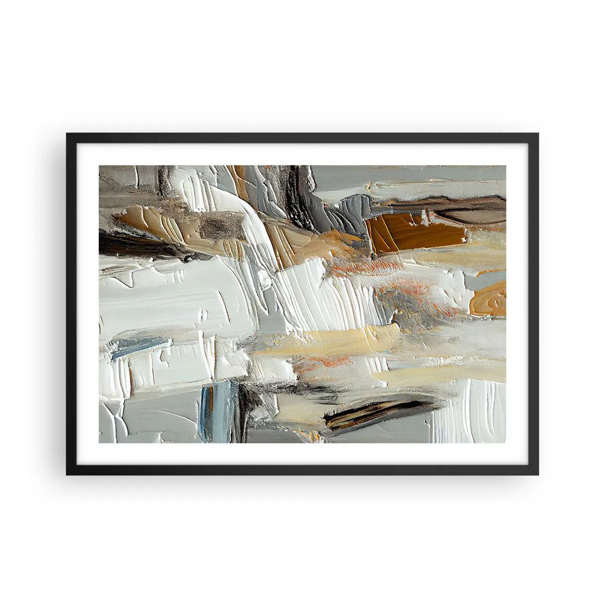 Poszter fehér keretben - Színes rétegződés - 70x50 cm