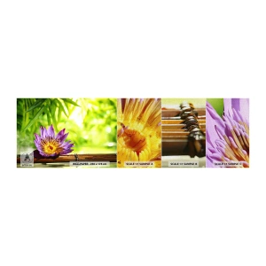 Fotótapéta Minta Premium Canvas - Az ázsiai napon - Virág, lótusz virág, Bambusz - 100x30 cm