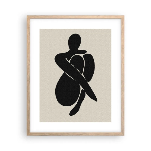 Poszter világos tölgy keretben - A saját ölelésemben - 40x50 cm