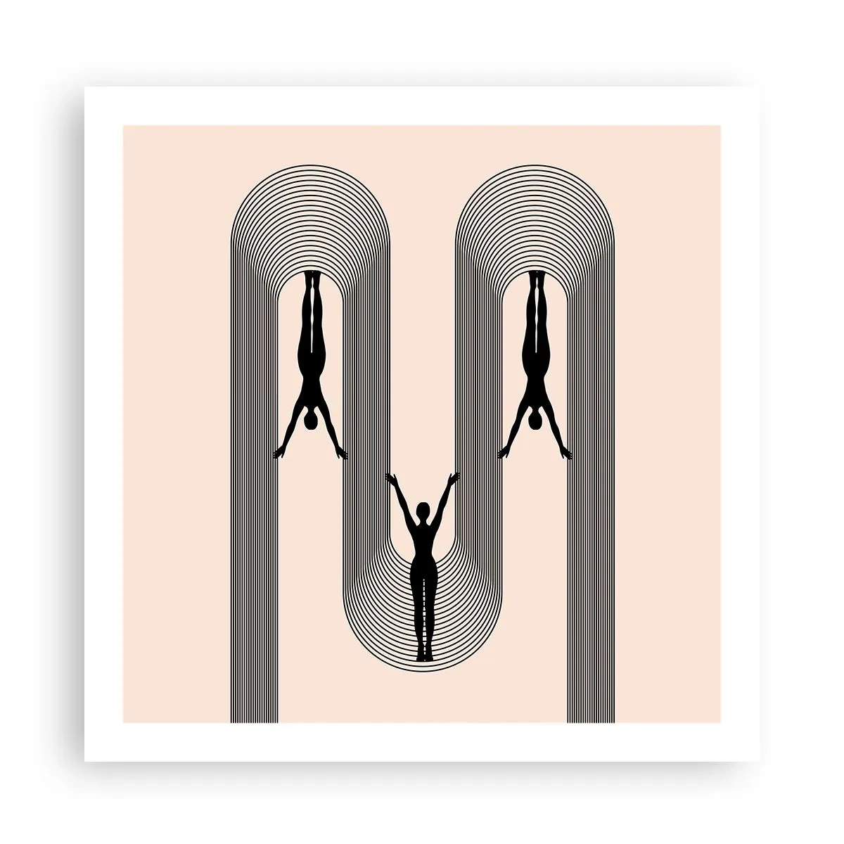 Poszter - Fejjel lefelé - 60x60 cm