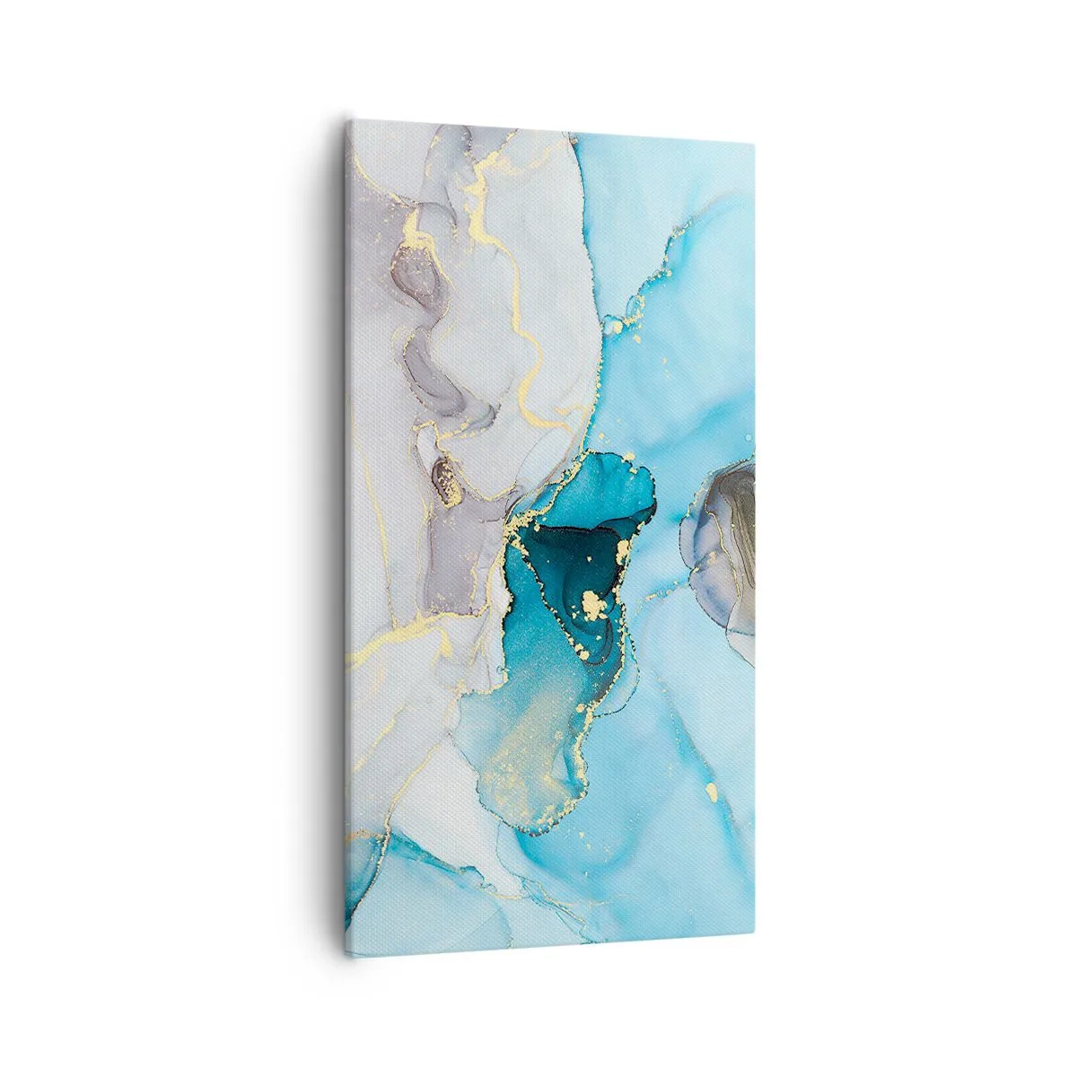 Vászonkép - Tanulmány a szürke és a türkiz találkozásáról - 55x100 cm