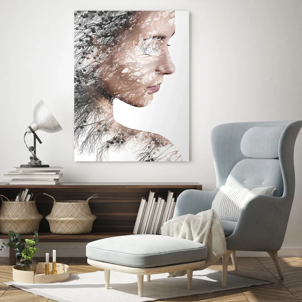 Üveg kép - Az erdő szelleme - 50x70 cm