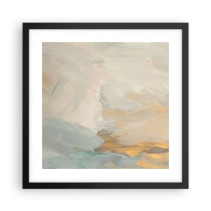 Poszter fehér keretben - Absztrakció - a szelídség földje - 40x40 cm