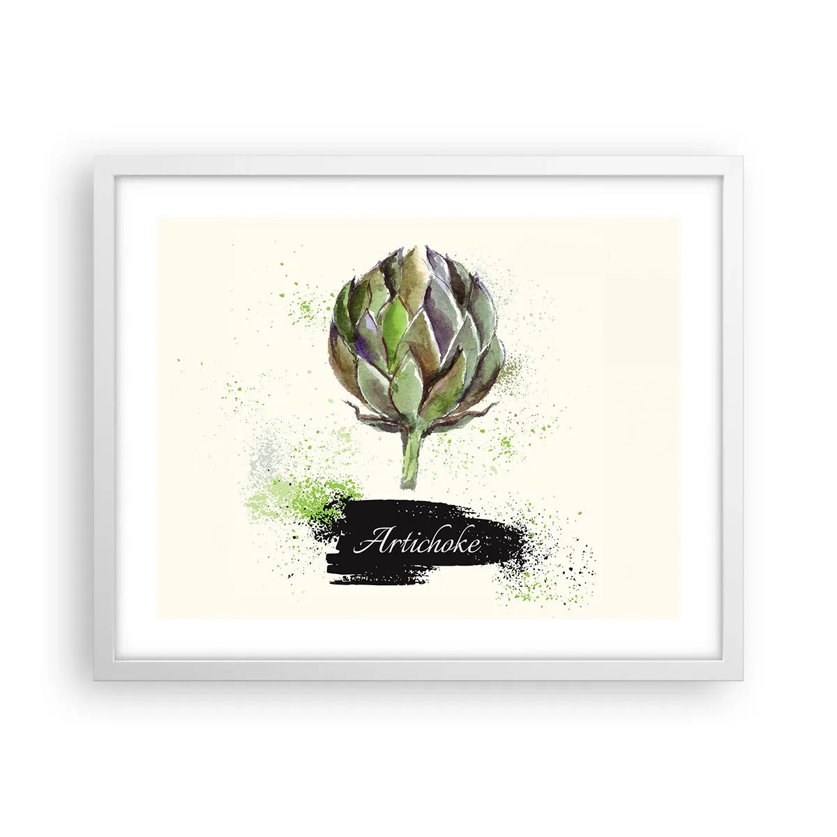 Poszter fekete keretben - Eviva zöldségek! - 50x40 cm